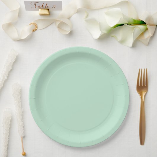 Tropical Pastel Green Pappteller (Hochzeit)