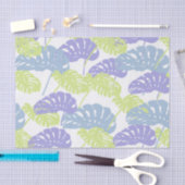 Tropical Pastel Monstera Leaf Seidenpapier (Handwerk)