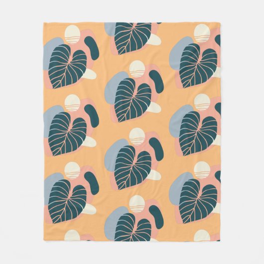 Tropical Patterected Fleecedecke (Vorderseite)
