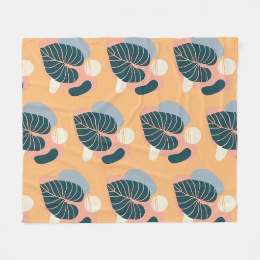 Tropical Patterected Fleecedecke (Vorderseite (Horizontal))