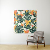 Tropical pattern. Colorful textile texture. exotic Wandteppich (Beispiel (Horizontal))