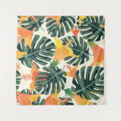 Tropical pattern. Colorful textile texture. exotic Wandteppich (Vorderseite)