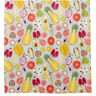 Tropical Pattern Shower Curtain Duschvorhang