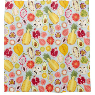 Tropical Pattern Shower Curtain Duschvorhang