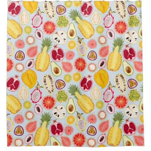 Tropical Pattern Shower Curtain Duschvorhang (Vorderseite)