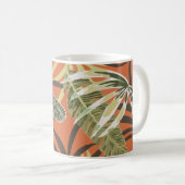 Tropical Pattern With Bright Leaves Jungle Kaffeetasse (VorderseiteRechts)