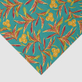 Tropical Pattern with Red and Yellow Leaves Seidenpapier (Ausschnitt)