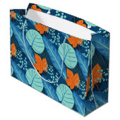 Tropical Patterns Pflanze Art Pflanze Kunst, Dicht Große Geschenktüte (Rückseite Schrägansicht)