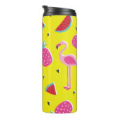  tropical patternwith pink pineapple, flamingos, w thermosbecher (Nach rechts gedreht)