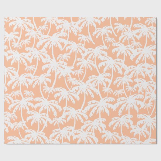 Tropical Peach Fuzz Pantone Farbe des Jahres 2024 Geschenkpapier (Flach)