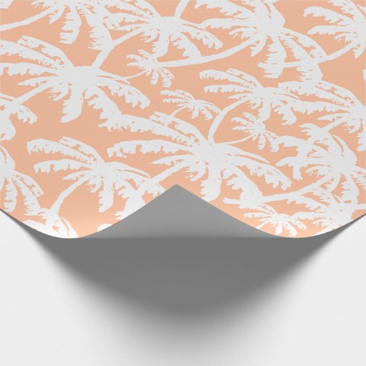 Tropical Peach Fuzz Pantone Farbe des Jahres 2024 Geschenkpapier (Ecke)