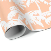 Tropical Peach Fuzz Pantone Farbe des Jahres 2024 Geschenkpapier (Rolleneckpunkt)