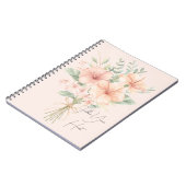 Tropical Peach Hibiscus Flowers Notizblock (Linke Seite)