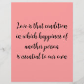 Tropical Peach Wedding Liebe Flyer (Hinten)