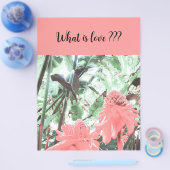 Tropical Peach Wedding Liebe Flyer (Einzeln)