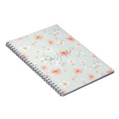 Tropical Peach White Hibiscus Flowers Notizblock (Rechte Seite)