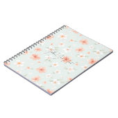 Tropical Peach White Hibiscus Flowers Notizblock (Linke Seite)