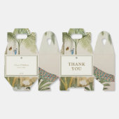 Tropical Peacock Palm Ivory Gold Große Hochzeit Geschenkschachtel (Ungeklappt)