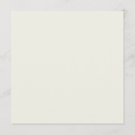 Tropical Peacock Palm Square Wedding Menu Card Menükarte (Rückseite)