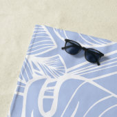 Tropical Periwinkle Modern Monogram Strandtuch (Beispiel)