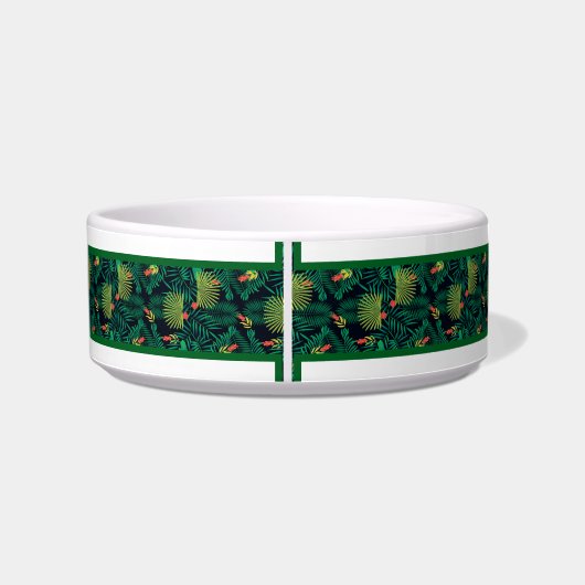 Tropical personalized Pet Bowl Napf (Rückseite)