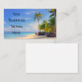 Tropical Philippines Island Beach Palm Paradis Visitenkarte (Vorne/Hinten)