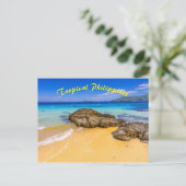Tropical Philippines Sandy Beach Island Postkarte (Stehend Vorderseite)