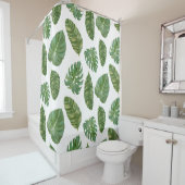 Tropical Philodendron Elephant Ear Banana Leaf Art Duschvorhang (Beispiel)