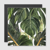Tropical Philodendron im Stil von Jean Triptyc Magneteinladung (Vorne/Hinten)