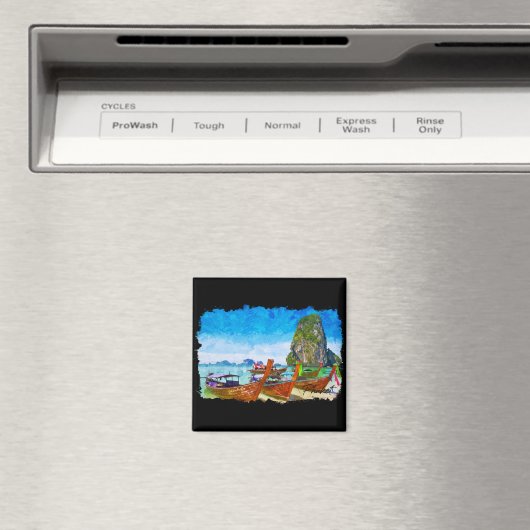 Tropical Phuket Thailand Beach View Magnet (In Situ (Geschirrspüler))