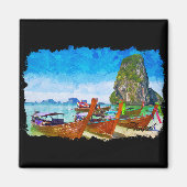 Tropical Phuket Thailand Beach View Magnet (Vorne)