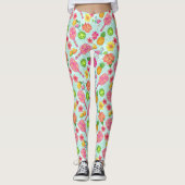 Tropical Pickleball Lilly Vibes Leggings (Vorderseite)