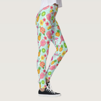Tropical Pickleball Lilly Vibes Leggings
