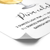 Tropical Piña Colada Cocktail Recipe Art Poster (Ecke)