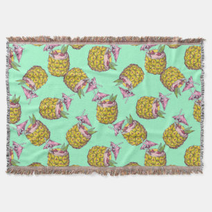 Tropical Piña Colada Muster - Erfrischender Sommer Decke