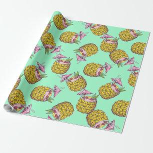 Tropical Piña Colada Muster - Erfrischender Sommer Geschenkpapier