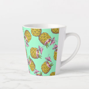 Tropical Piña Colada Muster - Erfrischender Sommer Milchtasse