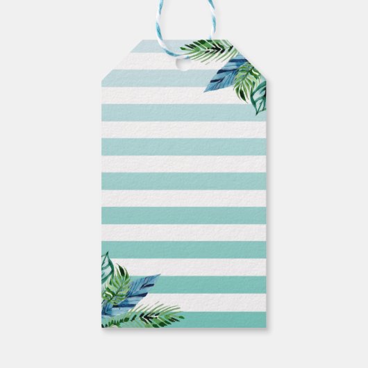 Tropical Pineaple Baby Dusche Danke für die Gesche Geschenkanhänger (Rückseite)