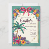 Tropical Pineapple Baby Shower Invitation Einladung (Vorderseite)