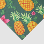 Tropical Pineapple Hibiscus Pattern Seidenpapier (Ausschnitt)