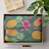 Tropical Pineapple Hibiscus Pattern Seidenpapier (Geschenk)
