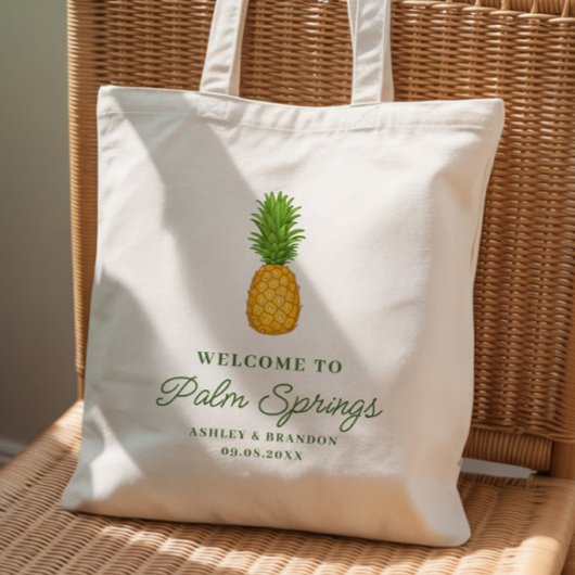 Tropical Pineapple Hotel Wedding Welcome Tragetasche