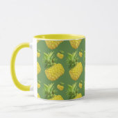 Tropical Pineapple Pattern: Summer Fruit Art Tasse (Links)