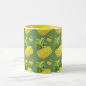 Tropical Pineapple Pattern: Summer Fruit Art Tasse (Zentrum)