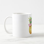 Tropical Pineapple Pink Sunglasses Hello Sunshine Kaffeetasse (Links)