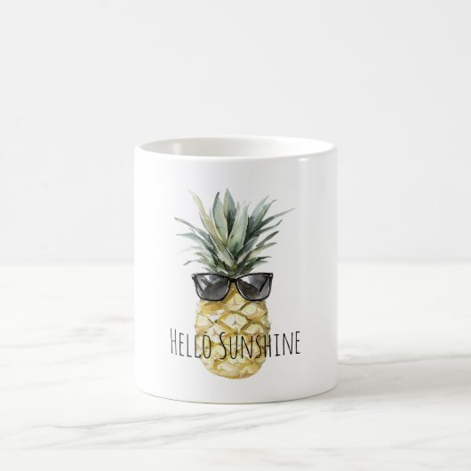 Tropical Pineapple Sunglasses Sunshine Kaffeetasse (Mittel)