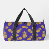 Tropical Pineapple with Name – Watercolor Style Duffle Bag (Rückseite)