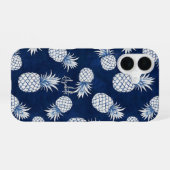 Tropical Pineapple with Name – Watercolor Style iPhone 16 Hülle (Rückseite (Horizontal))