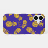 Tropical Pineapple with Name – Watercolor Style iPhone 16 Hülle (Rückseite (Horizontal))