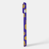 Tropical Pineapple with Name – Watercolor Style iPhone Hülle (Linke Seite)